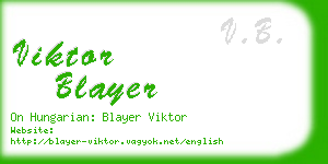 viktor blayer business card